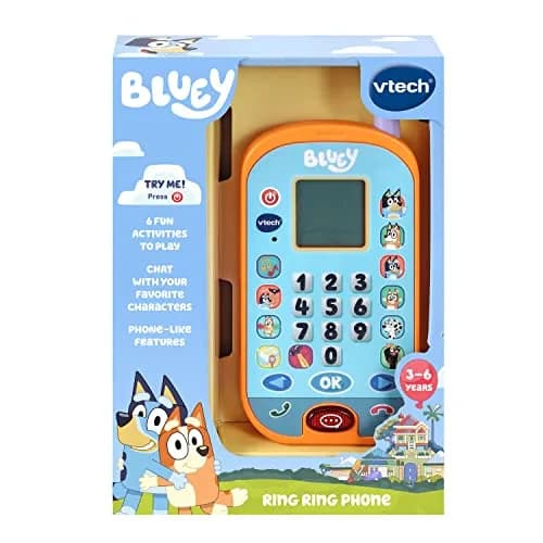 VTech Bluey Ring Ring Phone | Ages 3-6 Years, Interactive Chat & Games thumbnail 4