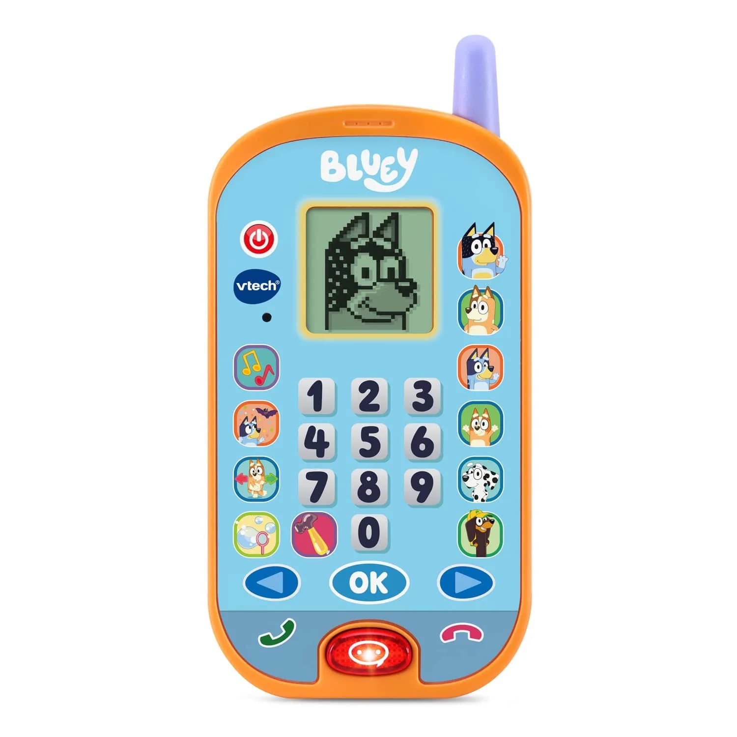 VTech Bluey Ring Ring Phone | Ages 3-6 Years, Interactive Chat & Games — Blue