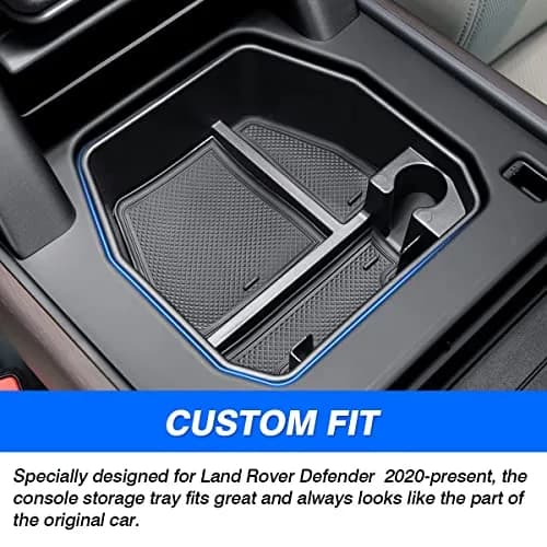 Karltys Center Console Organizer for Land Rover Defender 90 110 130 2020-2026 (Standard Size, Black) | ABS Insert Tray with Multiple Compartments thumbnail 4