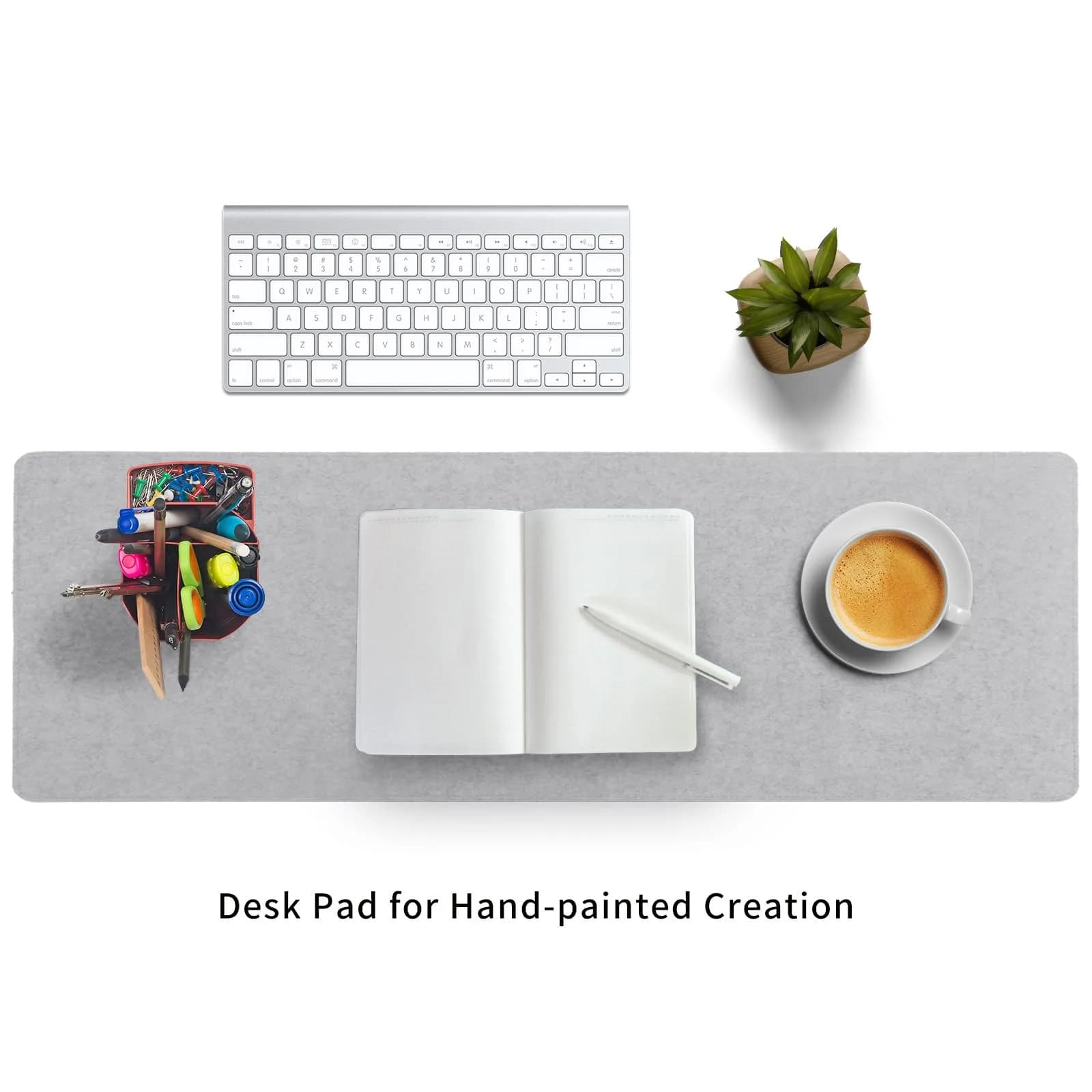 DAWNTREES Felt Desk Pad Large Mouse Pad and Keyboard Mat 90cm (36" x 12") | Protects Desks from Scratches and Spills - view 8