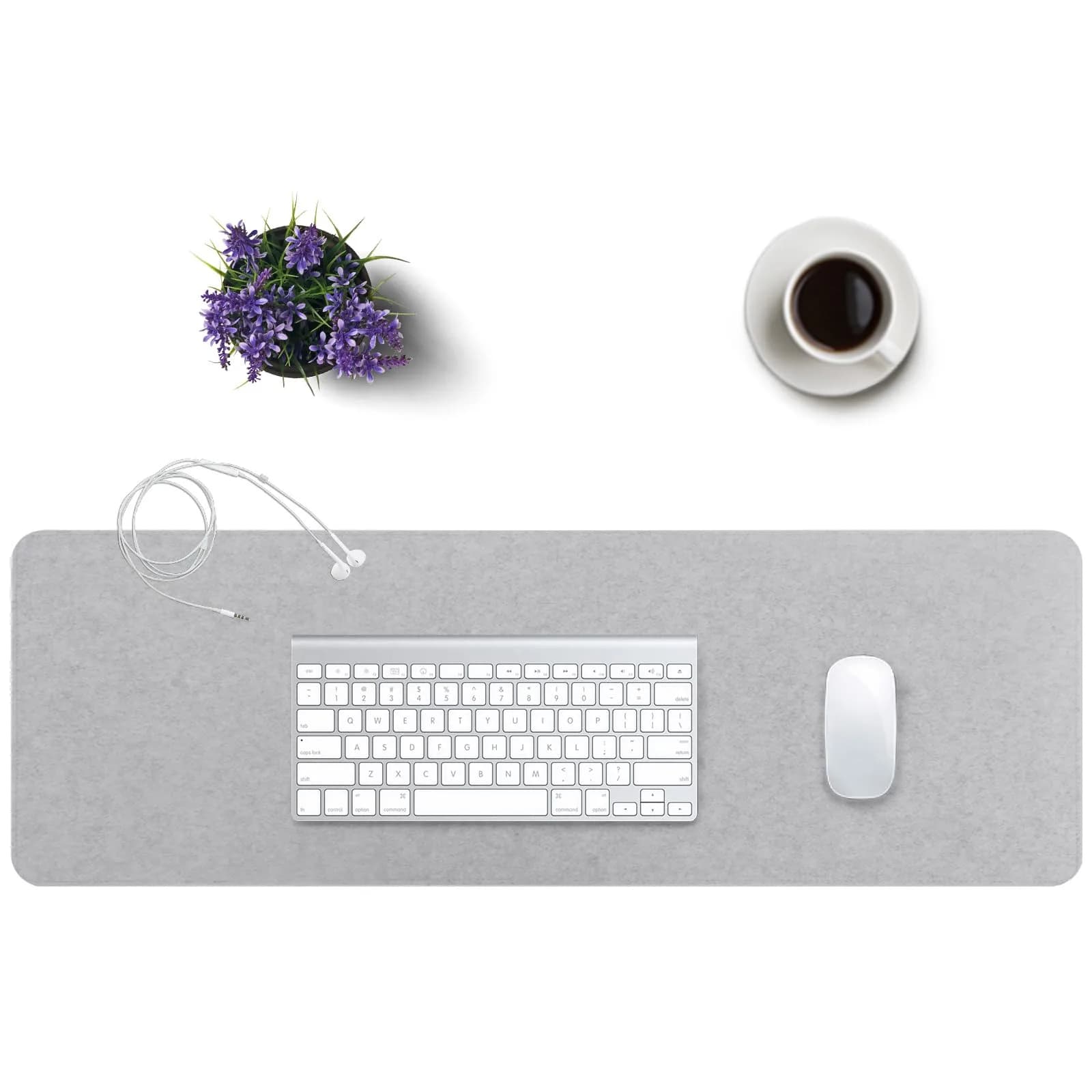 DAWNTREES Felt Desk Pad Large Mouse Pad and Keyboard Mat 90cm (36" x 12") | Protects Desks from Scratches and Spills - view 2