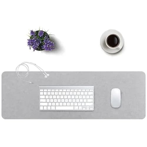 DAWNTREES Felt Desk Pad Large Mouse Pad and Keyboard Mat 90cm (36" x 12") | Protects Desks from Scratches and Spills thumbnail 2