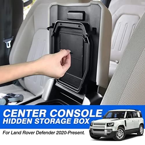 Karltys Center Console Hidden Organizer for Land Rover Defender 90 110 130 2020-2026 | Durable ABS Storage Box thumbnail 2