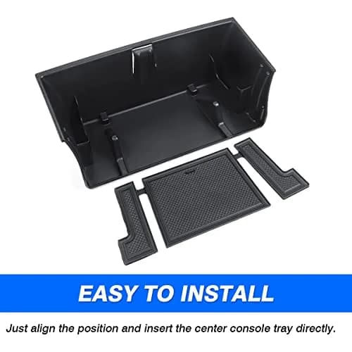 Karltys Center Console Organizer Tray for Land Rover Defender Accessories 90 110 130 2020-2025 2026 | Durable ABS Middle Console Storage Box with Non-Slip Mat thumbnail 6