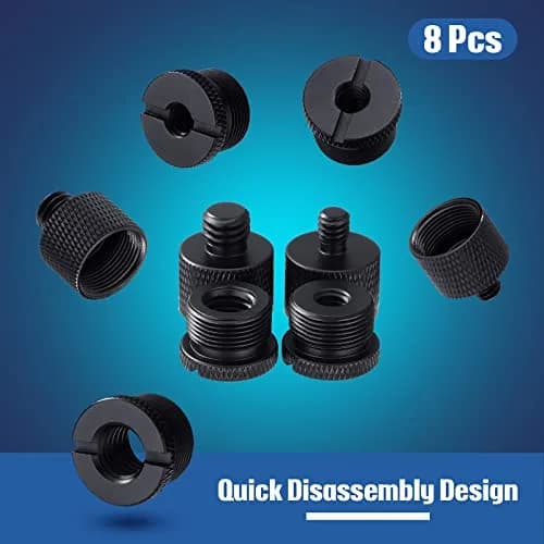 Moxweyeni Black Microphone Stand Adapter Set | 8 Pieces, 4 Styles thumbnail 7