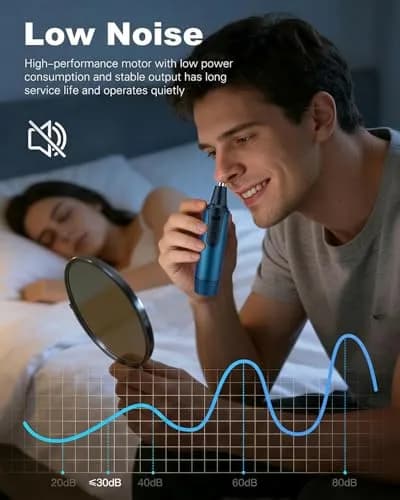 AREYZIN Nose Trimmer 2022 Professional Ear & Nose Hair Trimmer | Painless, IPX7 Waterproof, Dual Edge Blades thumbnail 6