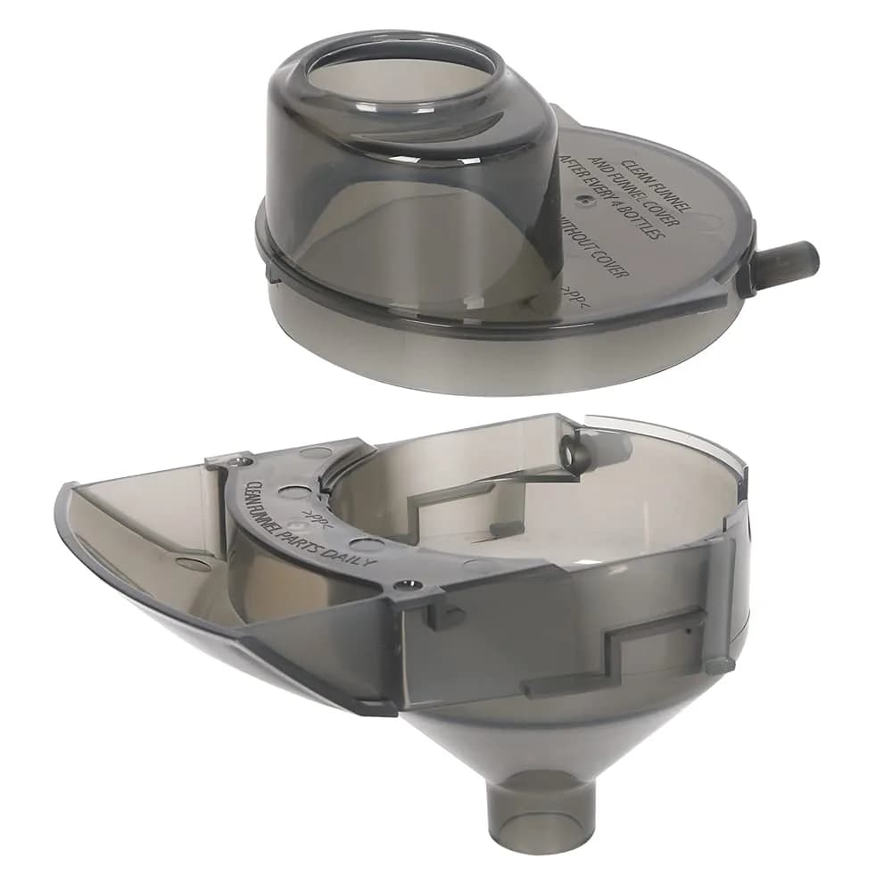Aquaflosser Grey Funnel and Cover Set for Baby Brezza Formula Pro Advanced FRP0046 | Replacement Parts for Easy Bottle Prep - main product image