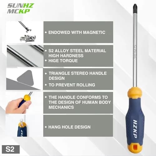 SUNHZ MCKP Magnetic Screwdriver Set 66-Piece | S2 Alloy Steel, Impact-Resistant, Ergonomic Handle thumbnail 4