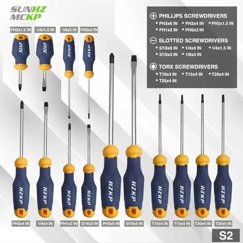 SUNHZ MCKP Magnetic Screwdriver Set 66-Piece | S2 Alloy Steel, Impact-Resistant, Ergonomic Handle thumbnail 3