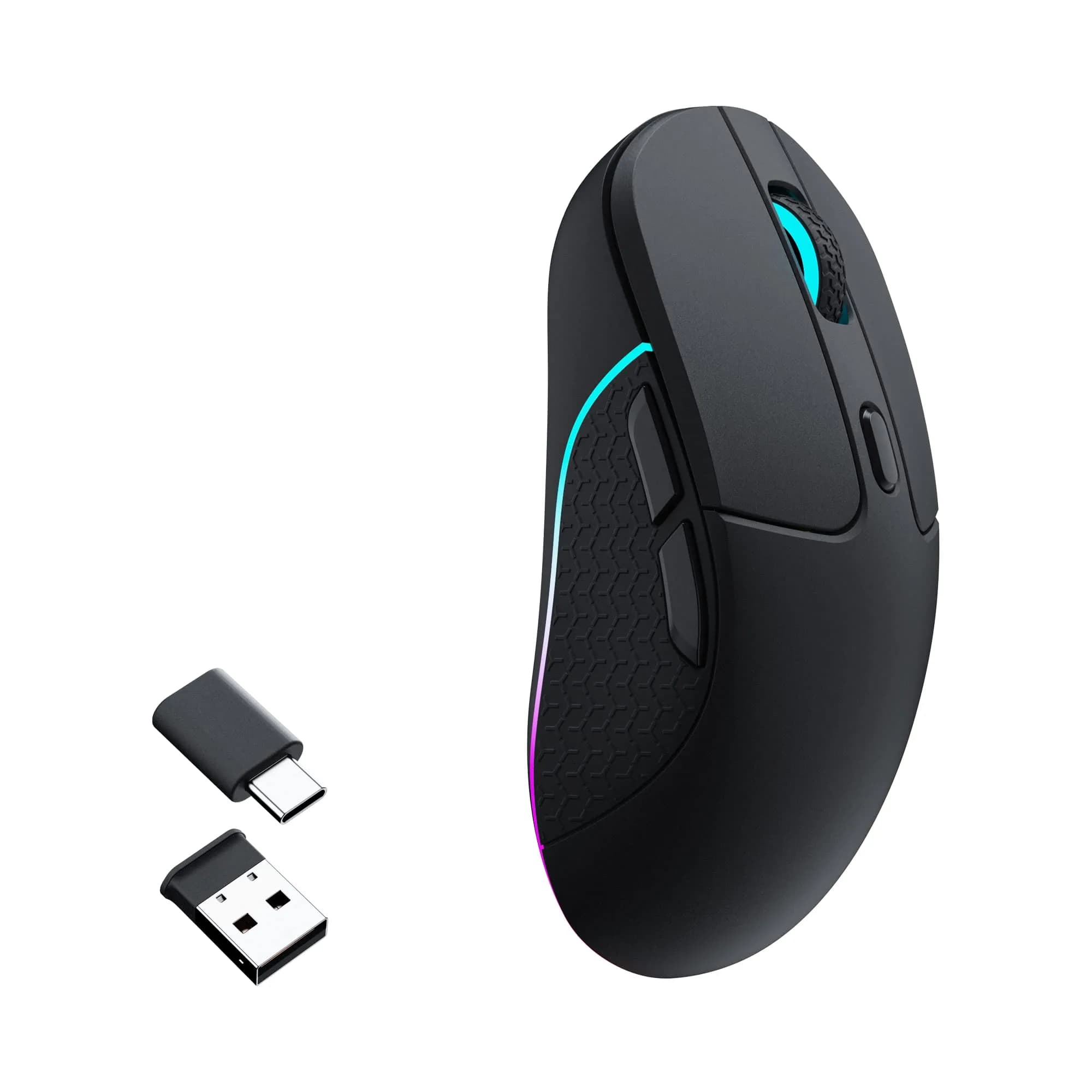 Keychron M3 Wireless Mouse, PAW3395 Sensor 26000 DPI | Ergonomic, Lightweight 79g, 2.4 GHz/Bluetooth 5.1 — Black