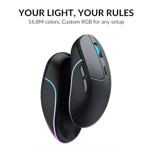 Keychron M3 Wireless Mouse, PAW3395 Sensor 26000 DPI | Ergonomic, Lightweight 79g, 2.4 GHz/Bluetooth 5.1 thumbnail 7