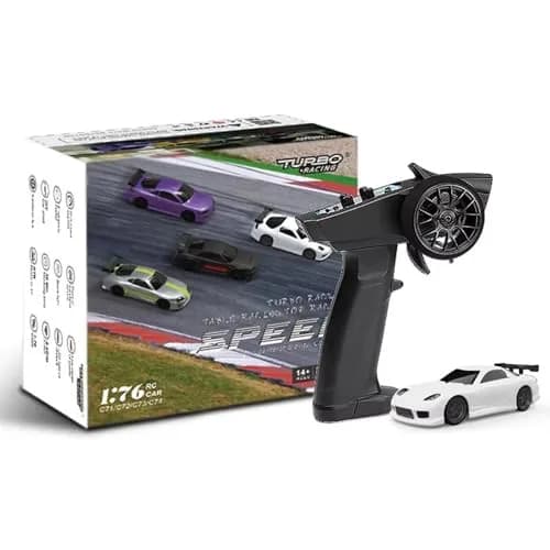 havcybin 1:76 Turbo Racing Scale RC Sport Car | Mini Model with Proportional RTR Kit (C71white) thumbnail 1