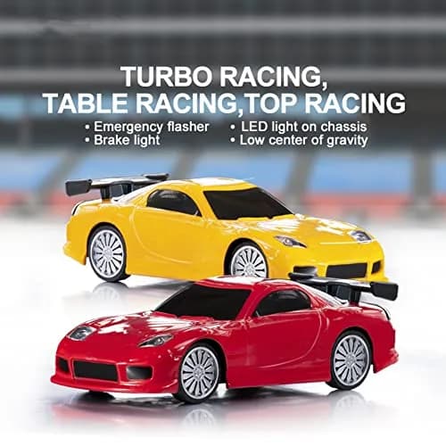 havcybin 1:76 Turbo Racing Scale RC Sport Car | Mini Model with Proportional RTR Kit (C71white) thumbnail 4