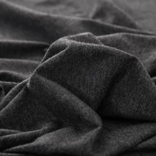 PURE ERA Jersey Knit Duvet Cover Set Heather Charcoal Grey California King | Ultra Soft Cotton Jersey Bedding thumbnail 5
