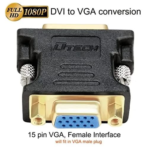 DTECH DVI-D to VGA Adapter 1080p | 2.5 cm (1 in) Connector thumbnail 6