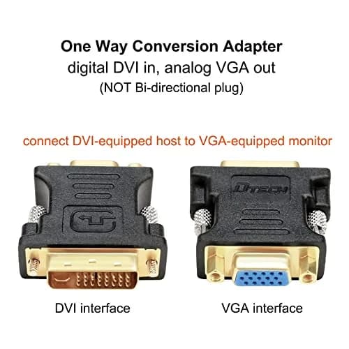 DTECH DVI-D to VGA Adapter 1080p | 2.5 cm (1 in) Connector thumbnail 3