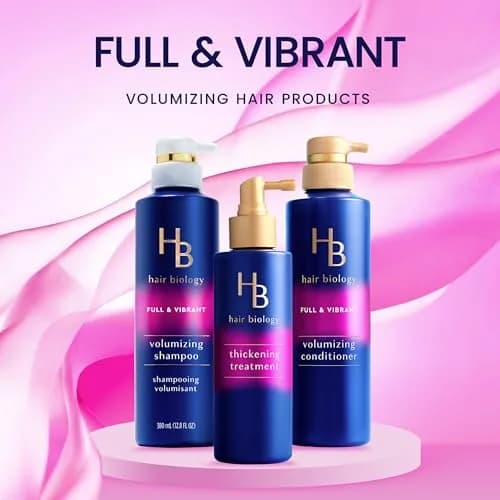 Hair Biology Full & Vibrant Set Including: Volumizing Shampoo (385ml), Conditioner (385ml) & Thickening Treatment (189ml) | Biotin Infused, Paraben-Free, Color-Safe thumbnail 2