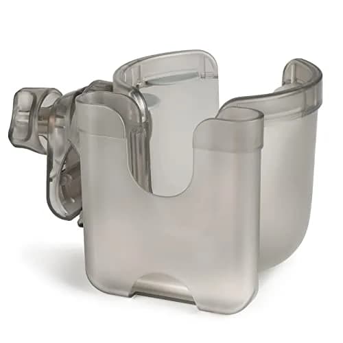 Accmor Universal Stroller Cup Holder with Phone Holder & Organizer, Transparent Grey | Fits Most Strollers, Bikes, Wheelchairs, Walkers (1-Pack) thumbnail 1