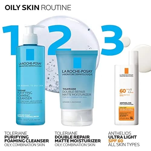 La Roche-Posay Toleriane Double Repair Matte Face Moisturizer 100ml (3.38 Fl Oz) | Controls Oil & Shine for Oily Skin thumbnail 7