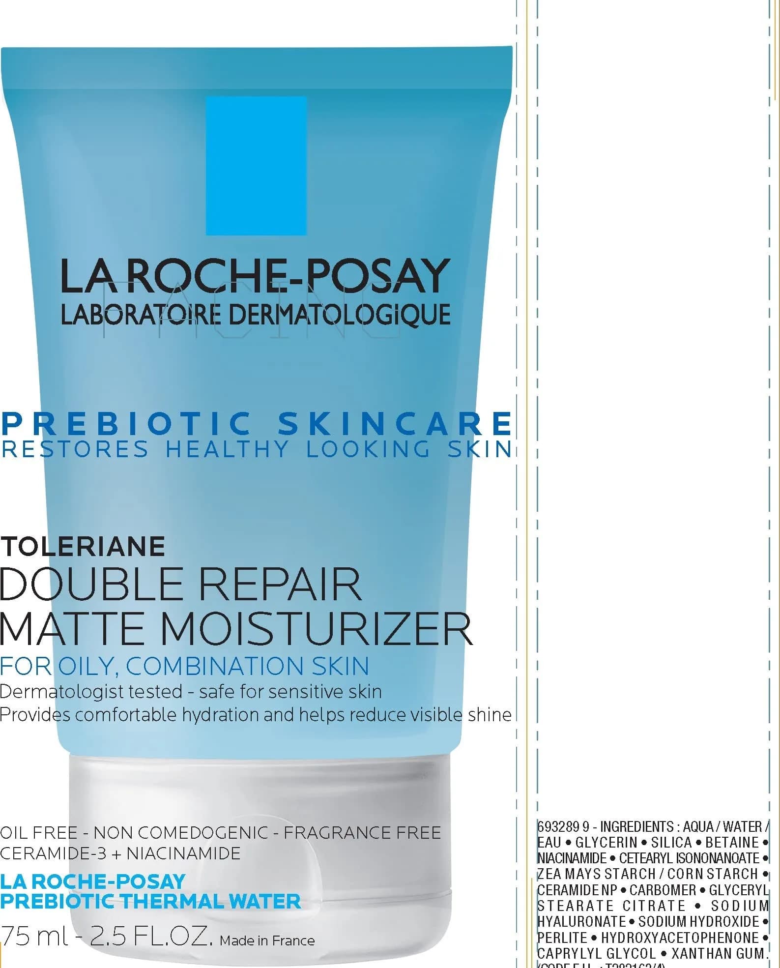 La Roche-Posay Toleriane Double Repair Matte Face Moisturizer 100ml (3.38 Fl Oz) | Controls Oil & Shine for Oily Skin - view 9