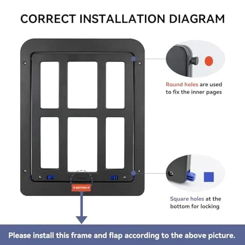 NAMSAN Dog Screen Door 11.2 x 14.4 inches | Large Pet Door for Sliding Doors with Magnetic Self-Closing (70-120c) thumbnail 6