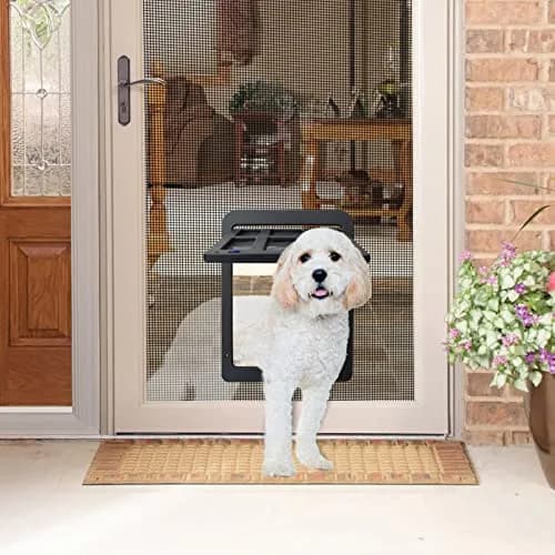 NAMSAN Dog Screen Door 11.2 x 14.4 inches | Large Pet Door for Sliding Doors with Magnetic Self-Closing (70-120c) thumbnail 8