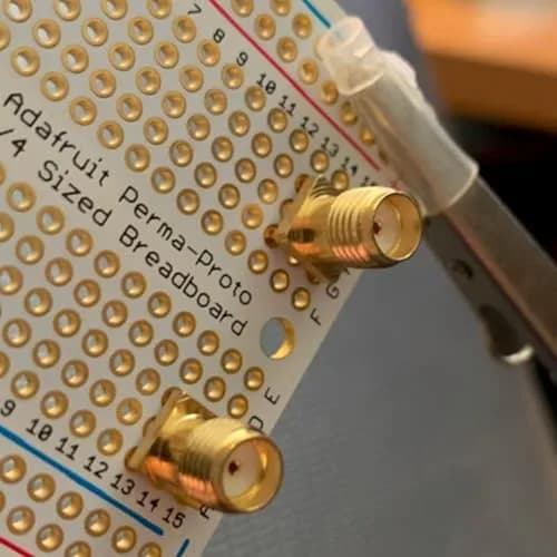 bnafes SMA Female PCB Panel Edge Mount Plug with 4 Pins Stand Straight Connector RF Coax Coaxial Adapter 25pcs thumbnail 5