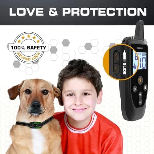 INVIROX Dog Training Collar with Remote, 2 Dog System, 123 Levels, 1100 Yards Range, IP67 Waterproof, Keypad Lock | Professional E-Collar for Large Breeds thumbnail 4