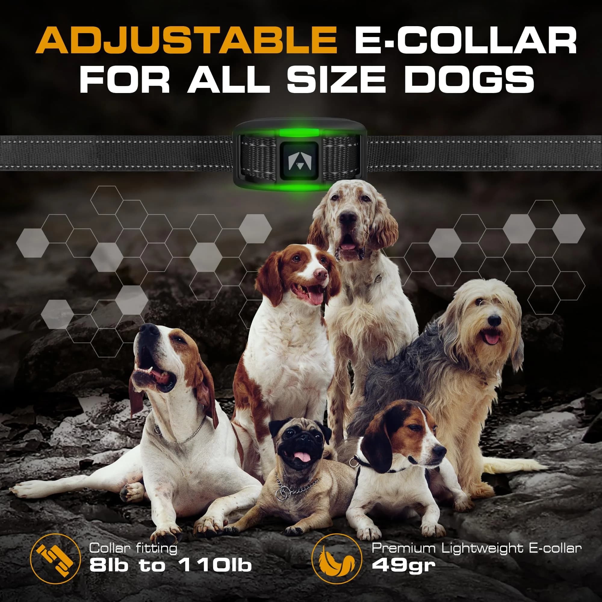 INVIROX Dog Training Collar with Remote, 2 Dog System, 123 Levels, 1100 Yards Range, IP67 Waterproof, Keypad Lock | Professional E-Collar for Large Breeds - view 7