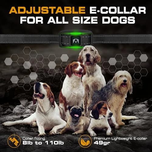 INVIROX Dog Training Collar with Remote, 2 Dog System, 123 Levels, 1100 Yards Range, IP67 Waterproof, Keypad Lock | Professional E-Collar for Large Breeds thumbnail 7