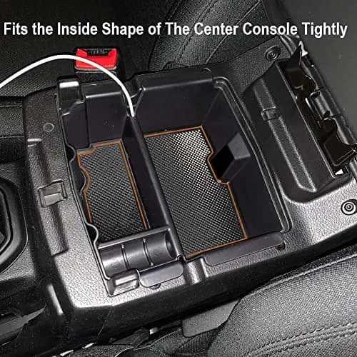 EDBETOS Center Console Organizer Tray for Jeep Wrangler JL/JLU & Gladiator JT (Orange) | Fits 2018-2026 Models thumbnail 6