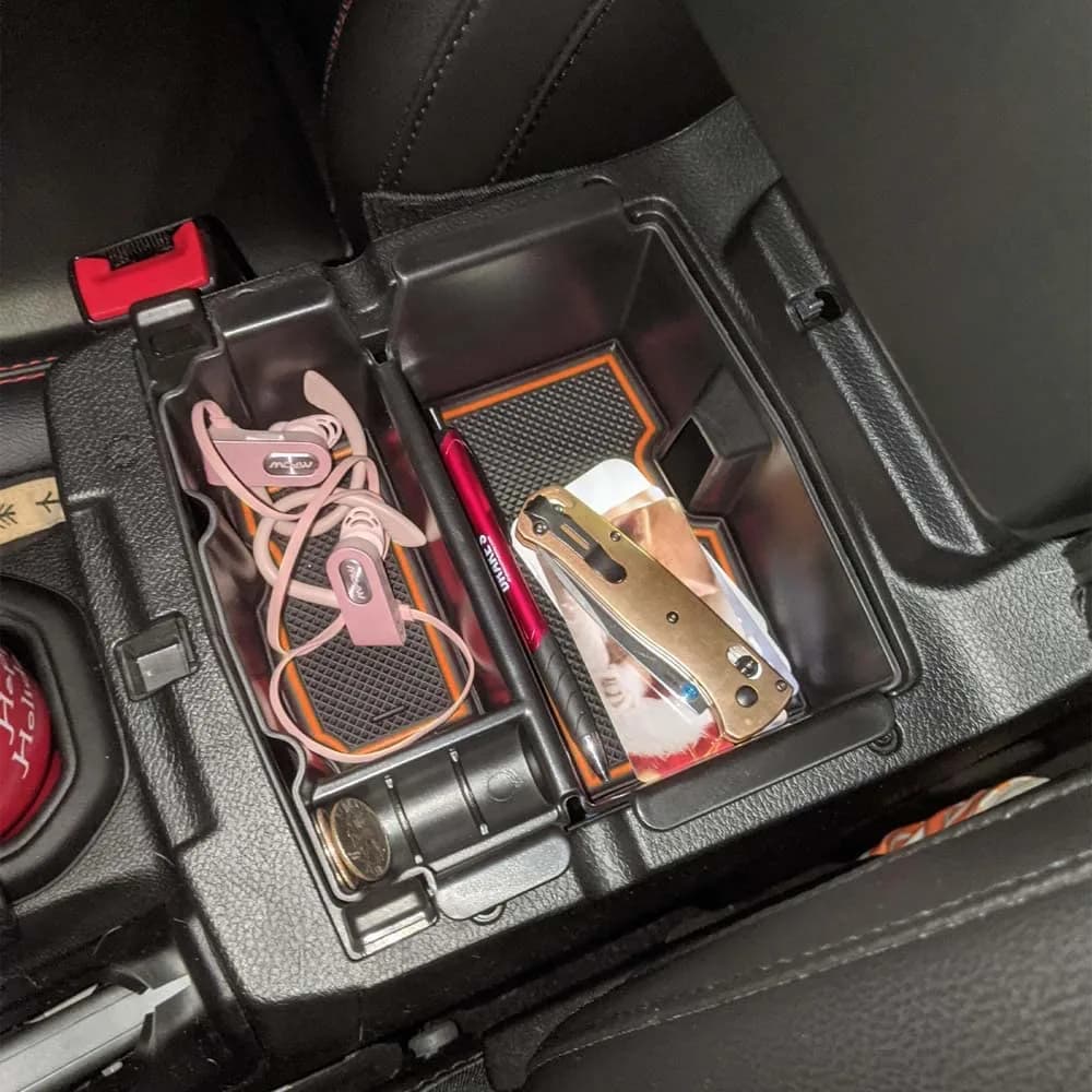 EDBETOS Center Console Organizer Tray for Jeep Wrangler JL/JLU & Gladiator JT (Orange) | Fits 2018-2026 Models - view 2