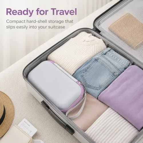 Casmilee Hard Epilator Case for Braun Silk-epil 3/3-270, Off-white | Protective Organizer for Women's Hair Removal Devices & Accessories thumbnail 7