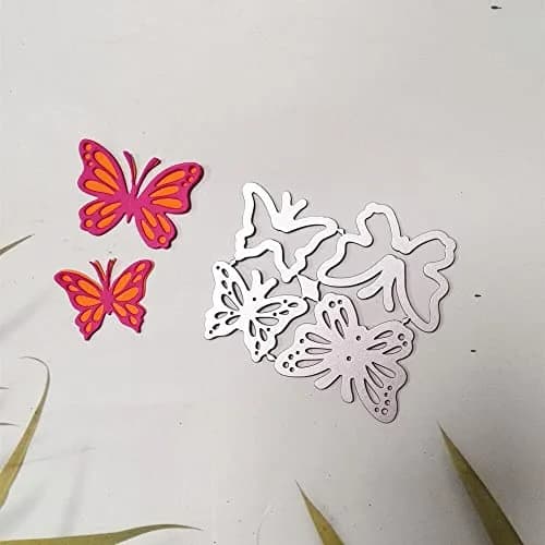 Trdxxx Butterflies Metal Cutting Die Cuts 6.7cm x 6cm (2.64" x 2.36") | DIY Craft Stencils for Card Making thumbnail 1