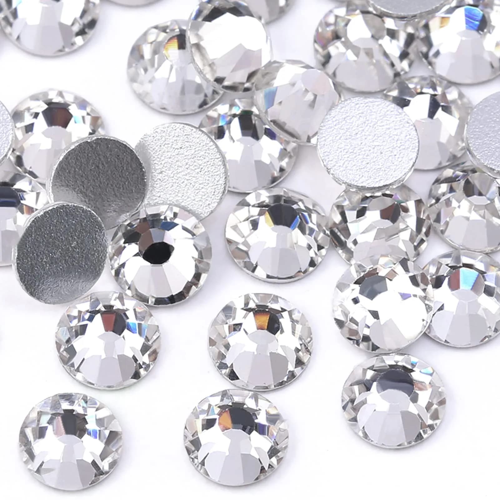Dowarm Crystal Clear Flatback Rhinestones SS4 (1.5mm) | 1440 Pieces for Nail Art & Crafts — Crystal Clear