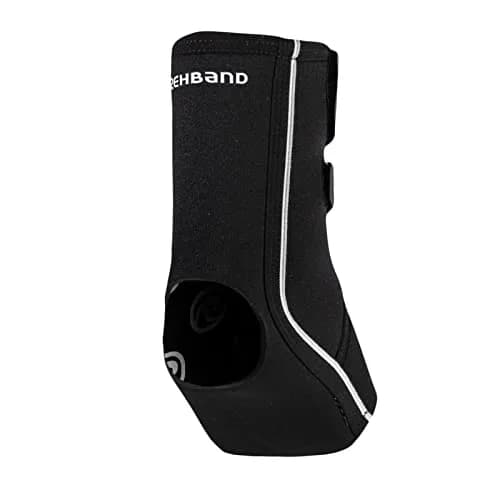 Rehband Black QD Ankle Support Brace with Adjustable Fit, 5mm Neoprene Ankle Compression Sleeve (X-Small) thumbnail 3