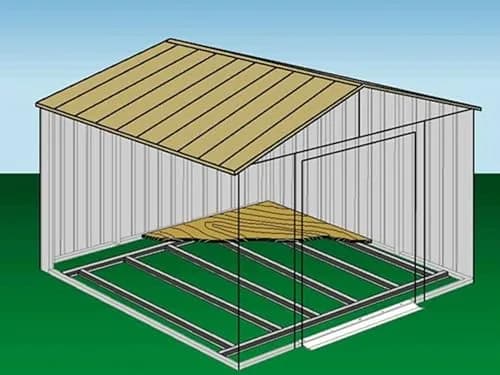 Arrow Outbuilding Floor Frame Kit for Classic & Select Sheds, Extra Large | Heavy-Duty Galvanized Steel thumbnail 8