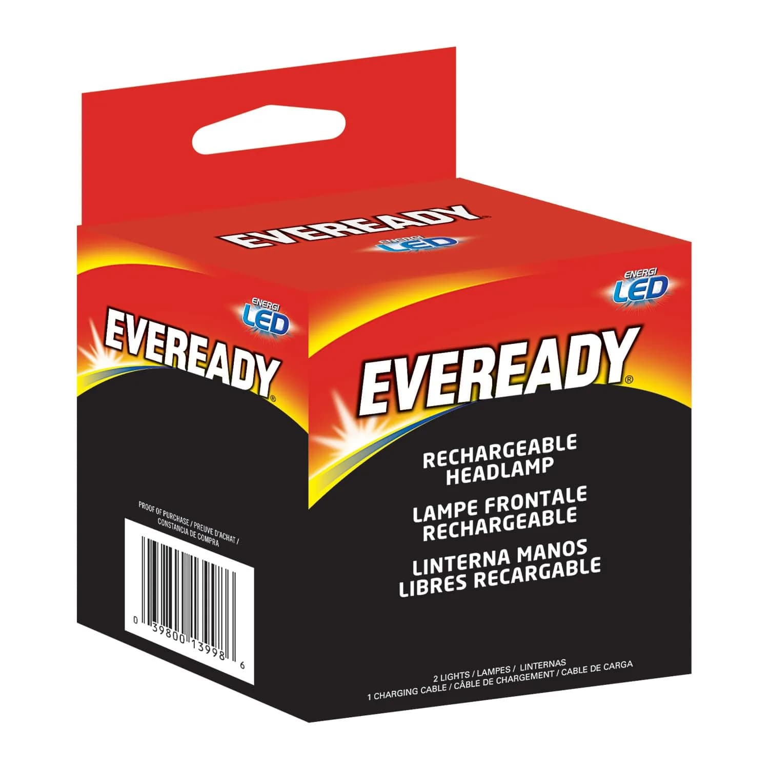 Eveready Rechargeable LED Headlamp 2-Pack | 300 Lumens, 60m Beam, IPX4 Water Resistant - view 8