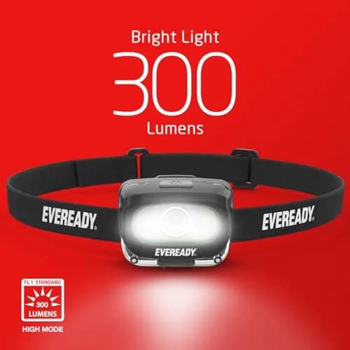 Eveready Rechargeable LED Headlamp 2-Pack | 300 Lumens, 60m Beam, IPX4 Water Resistant thumbnail 2