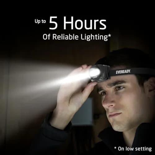 Eveready Rechargeable LED Headlamp 2-Pack | 300 Lumens, 60m Beam, IPX4 Water Resistant thumbnail 3