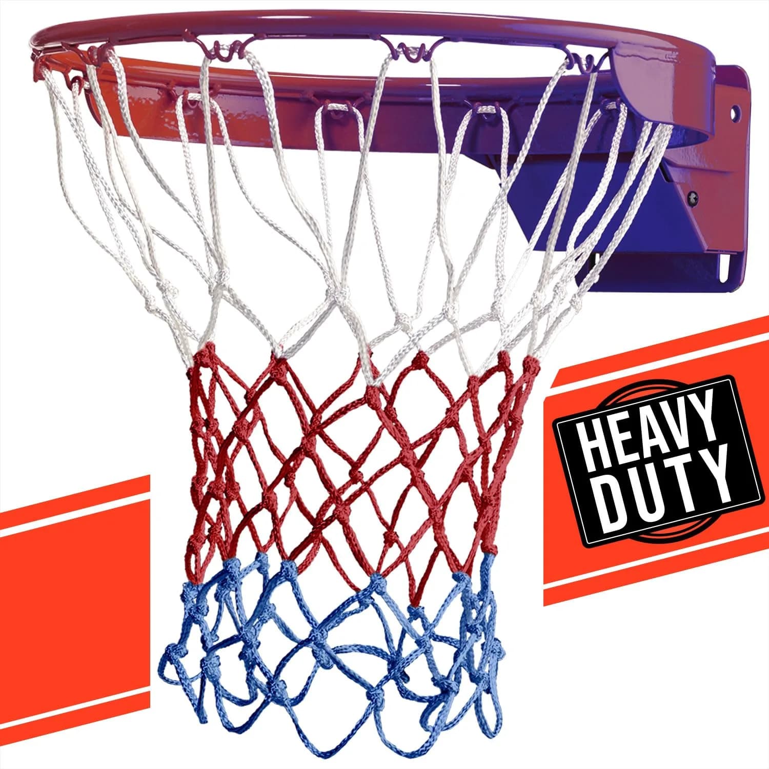Ultra Sporting Goods Heavy Duty Basketball Net Replacement | All Weather Anti Whip, Fits Standard Indoor or Outdoor Rims (21 inches, 12 loops)