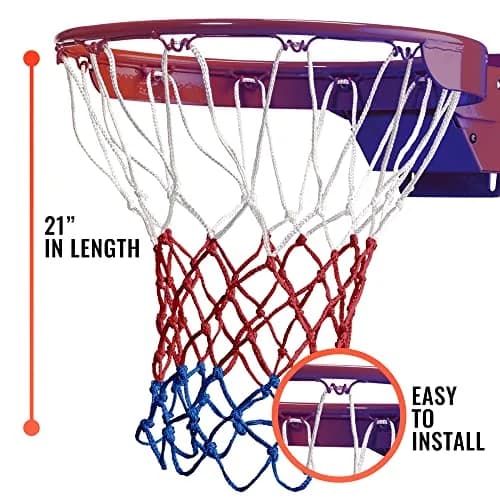 Ultra Sporting Goods Heavy Duty Basketball Net Replacement | All Weather Anti Whip, Fits Standard Indoor or Outdoor Rims (21 inches, 12 loops) thumbnail 4