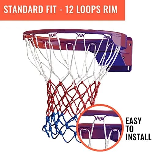 Ultra Sporting Goods Heavy Duty Basketball Net Replacement | All Weather Anti Whip, Fits Standard Indoor or Outdoor Rims (21 inches, 12 loops) thumbnail 6