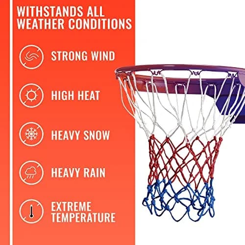 Ultra Sporting Goods Heavy Duty Basketball Net Replacement | All Weather Anti Whip, Fits Standard Indoor or Outdoor Rims (21 inches, 12 loops) thumbnail 3