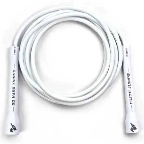 EliteSRS Jump Rope 6mm PVC | Adjustable, 5" Handles, White | Perfect for Cardio & Fitness (70-120 chars) thumbnail 1