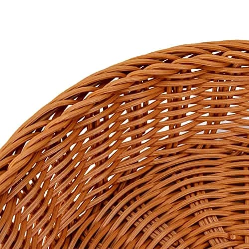 JAPCHET 4 Pack 11.8 Inch Round Wicker Bread Basket | Imitation Rattan Food Organizer for Home & Kitchen thumbnail 3