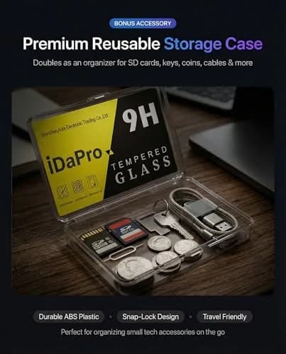 iDaPro Screen Protector for Sony Alpha A7 IV/ZV-E1/ZV-E10 II, 9H Glass | Scratch & Drop Resistant, Ultra Clear, Easy Install thumbnail 3