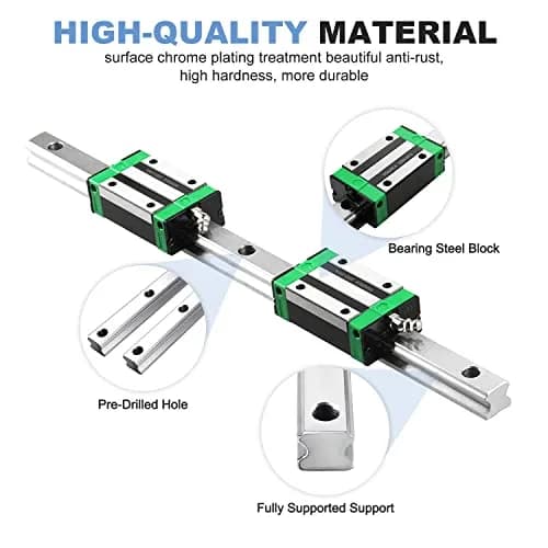 CNCMANS HGR20 Linear Guide Rail Kit 200mm | High Precision CNC Parts for Automated Printer thumbnail 3