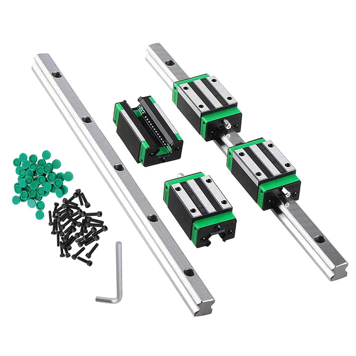 CNCMANS HGR20 Linear Guide Rail Kit 200mm | High Precision CNC Parts for Automated Printer — 300mm