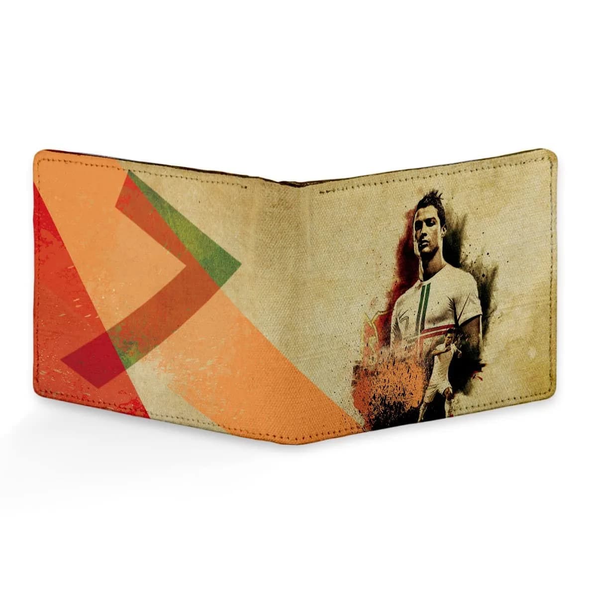 ShopMantra Cristiano Ronaldo CR7 Printed PU Leather Bi-Fold Wallet for Men & Boys, Beige, Casual | 11.5 x 2 x 9.5 cm - view 6